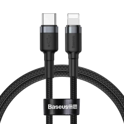 Baseus Cafule USB-C – Lightning 18W 1 m szary – przewód ze złączami USB-C – Lightning w kolorze szary.