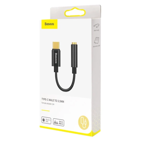 Baseus Adaptery audio Adapter audio L54 USB-C na Jack 3,5 mm DAC CATL54-01
