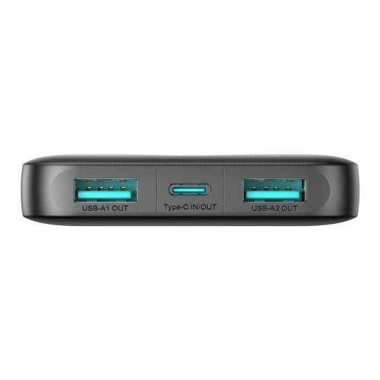JOYROOM Powerbank JR-PBF12 10000mAh 2.4A 2x USB-A 1x USB-C - czarny