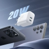 JOYROOM Ładowarka sieciowa 2x USB-C 20W PD QC 3.0 - biała