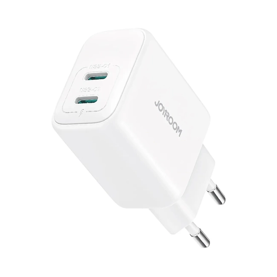 JOYROOM Ładowarka sieciowa 2x USB-C 20W PD QC 3.0 - biała