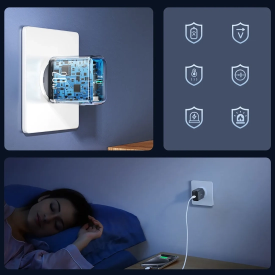 JOYROOM Ładowarka sieciowa USB-C PD QC 20W - czarna