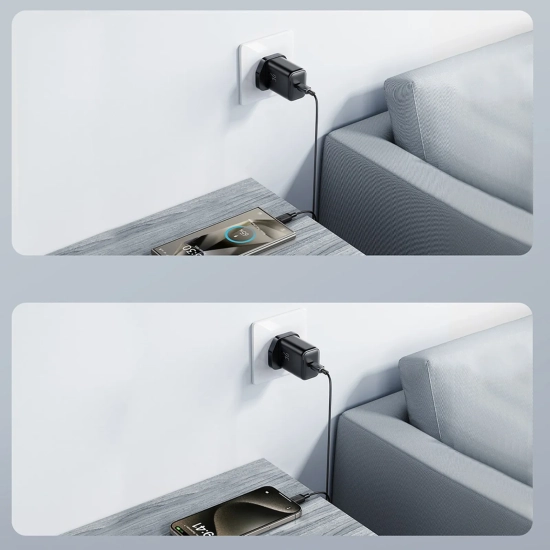 JOYROOM Ładowarka sieciowa z kablem wtyczka Angielska UK USB-C 25W 1m