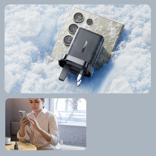 JOYROOM Ładowarka sieciowa z kablem wtyczka Angielska UK USB-C 25W 1m
