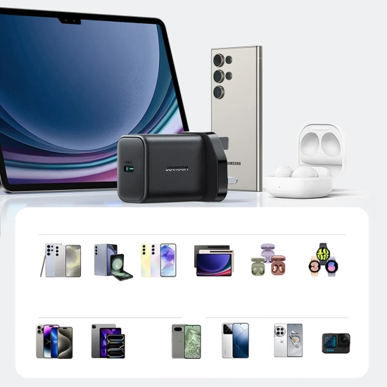 JOYROOM Ładowarka sieciowa z kablem wtyczka Angielska UK USB-C 25W 1m