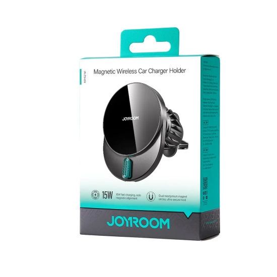 JOYROOM Uchwyt magnetyczny na telefon z ładowarką indukcyjną 15W na kratkę