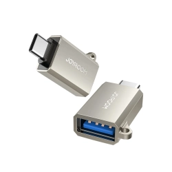 JOYROOM Adapter przejściówka USB-C (męski) - USB-A (żeński) z oczkiem na