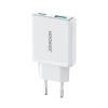 JOYROOM Mała i supercienka ładowarka sieciowa 20W USB-A USB-C - biała