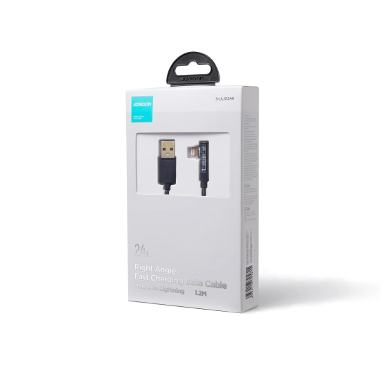 JOYROOM Kabel przewód kątowy do iPhone USB-A - Ligtning 2.4A 1.2m niebieski