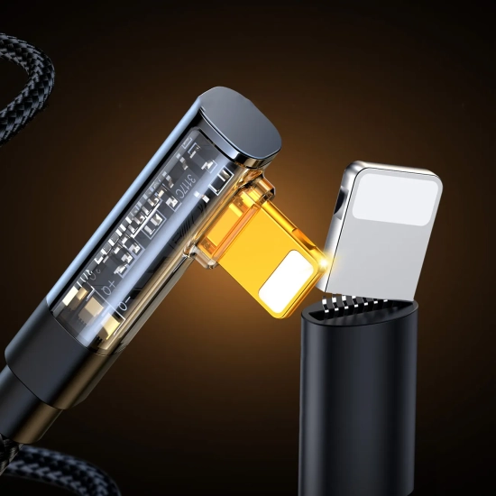 JOYROOM Kątowy kabel iPhone Lightning - USB do ładowania i transferu