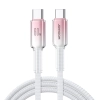 JOYROOM Kabel przewód Crystal-Clear Series 60W USB-C - USB-C 1.2m - biały