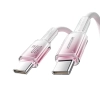JOYROOM Kabel przewód Crystal-Clear Series 60W USB-C - USB-C 1.2m - biały