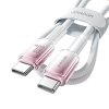 JOYROOM Kabel przewód Crystal-Clear Series 60W USB-C - USB-C 1.2m - biały