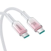 JOYROOM Kabel przewód Crystal-Clear Series 60W USB-C - USB-C 1.2m - biały