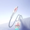 JOYROOM Kabel przewód Crystal-Clear Series 3A USB-A - USB-C 1.2m - biały