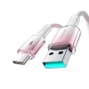 JOYROOM Kabel przewód Crystal-Clear Series 3A USB-A - USB-C 1.2m - biały