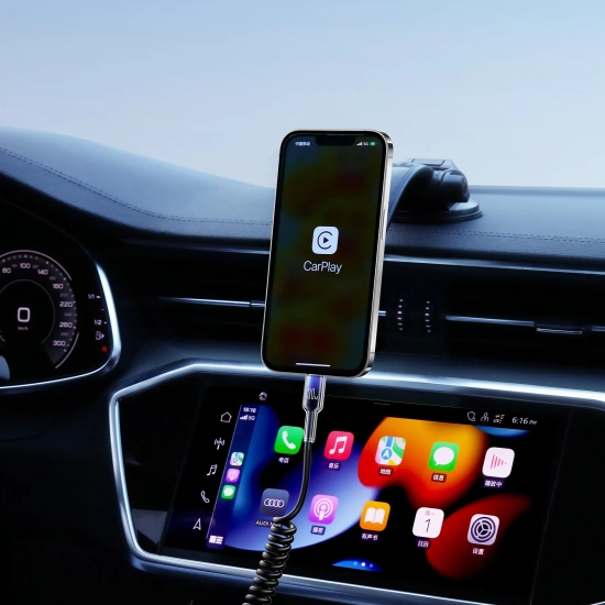 JOYROOM Kabel przewód spiralny USB-C - iPhone Lightning Crystal-Clear