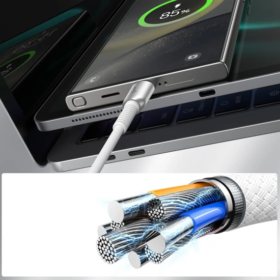JOYROOM Kabel przewód Cutting-Edge Series 3A USB-A - USB-C 1.2m - szary