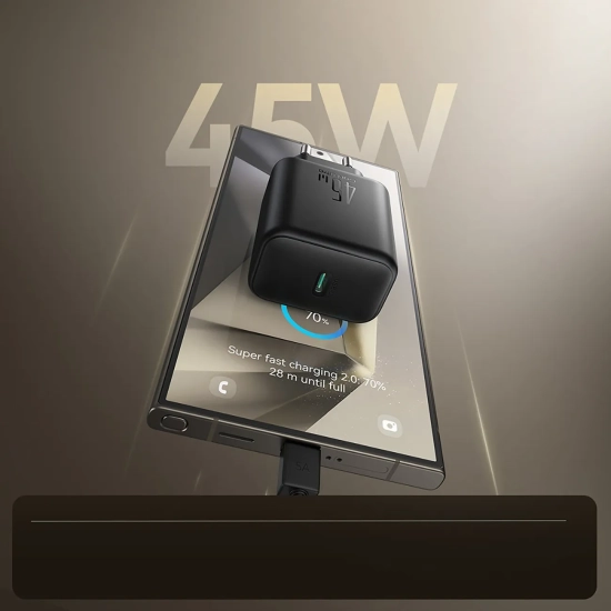 JOYROOM Ładowarka sieciowa 45W GaN do Samsung Ultra - czarna