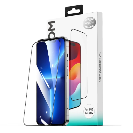 JOYROOM Szkło hartowane 2.5D HD Dustproof z czarną ramką na iPhone 15