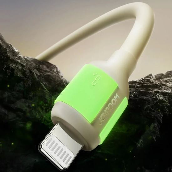 JOYROOM Kabel przewód USB-A - iPhone Lightning z fluorescencyjną końcówką