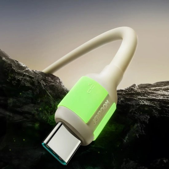 JOYROOM Kabel przewód USB-A - USB-C z fluorescencyjną końcówką 3A 2m