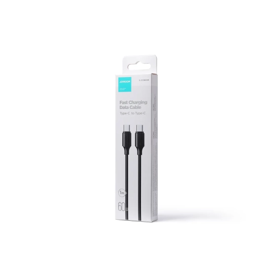 JOYROOM Kabel przewód USB-C - USB-C 480Mb/s 60W 1m czarny