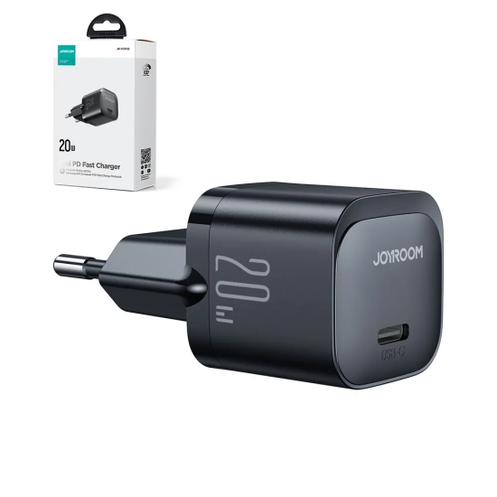 JOYROOM Mini ładowarka do telefonu USB-C 20W PD JR-TCF02 - czarna