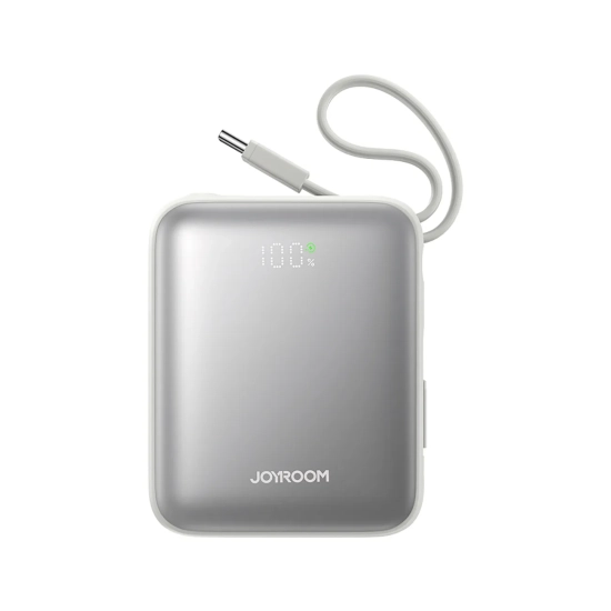JOYROOM Powerbank 10000mAh 22.5W z wbudowanymi kablami USB-C Lightning