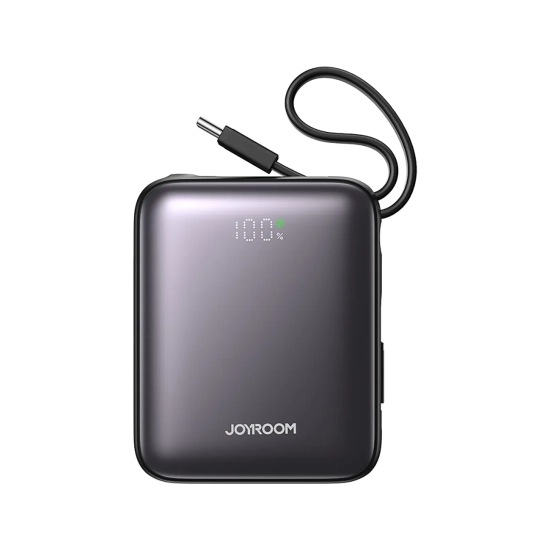 JOYROOM Powerbank 10000mAh 22.5W z wbudowanymi kablami USB-C Lightning