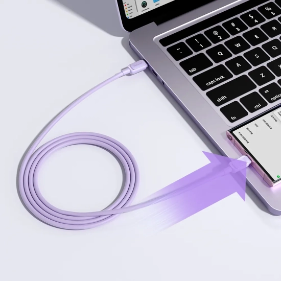 JOYROOM Kabel przewód USB-C - USB-C 100W 1.2m fioletowy
