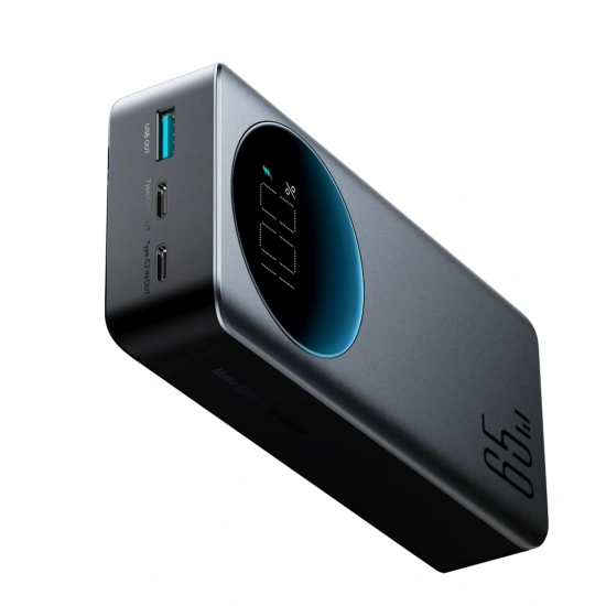 JOYROOM Powerbank 30000mAh USB-A USB-C z wyświetlaczem 65W - czarny