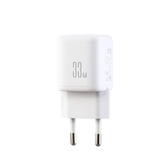 JOYROOM Ładowarka sieciowa USB-A USB-C 33W z kablem 60W USB-C do USB-C 1m