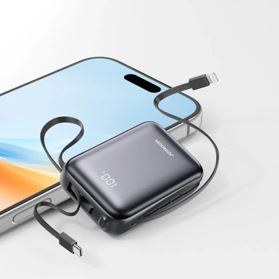 JOYROOM Powerbank 20000mAh 22.5W USB-C z podwójnym kablem - czarny