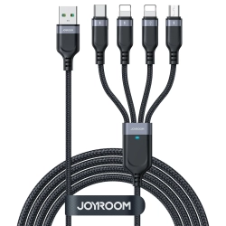 JOYROOM 4w1 Kabel przewód USB-A - USB-C 2x iPhone Lightning microUSB 1.2m