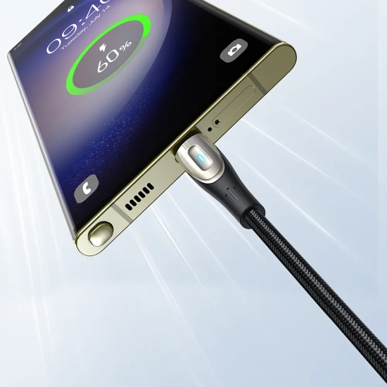 JOYROOM Kabel przewód w oplocie Pioneer Series USB-C 240W 1.2m czarny