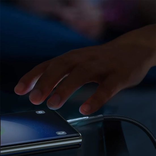 JOYROOM Kabel przewód w oplocie Pioneer Series USB-C 240W 1.2m czarny