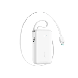 JOYROOM Powerbank JR-PR2 10000mAh 35W ze zwijanym kablem USB-C i kablem