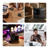 JOYROOM Ładowarka biurkowa 5 portów 2 zwijane kable GaN 140W - szara