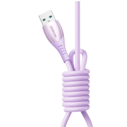 JOYROOM Kabel przewód USB-A - USB-C Vibrant Series 3A 1.2m - fioletowy