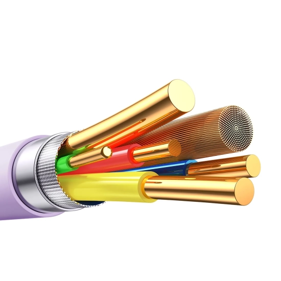 JOYROOM Kabel przewód USB-A - USB-C Vibrant Series 3A 1.2m - fioletowy