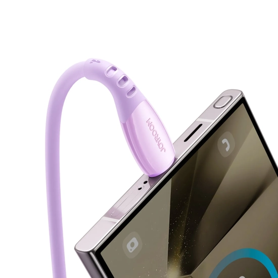 JOYROOM Kabel przewód USB-A - USB-C Vibrant Series 3A 1.2m - fioletowy