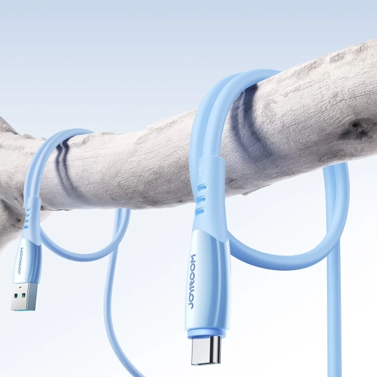 JOYROOM Kabel przewód USB-A - USB-C Vibrant Series 3A 1.2m - niebieski
