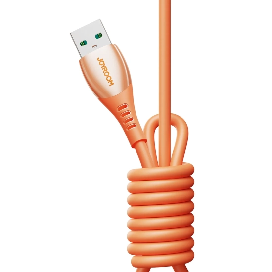 JOYROOM Kabel przewód USB-A - USB-C Vibrant Series 3A 1.2m - pomarańczowy