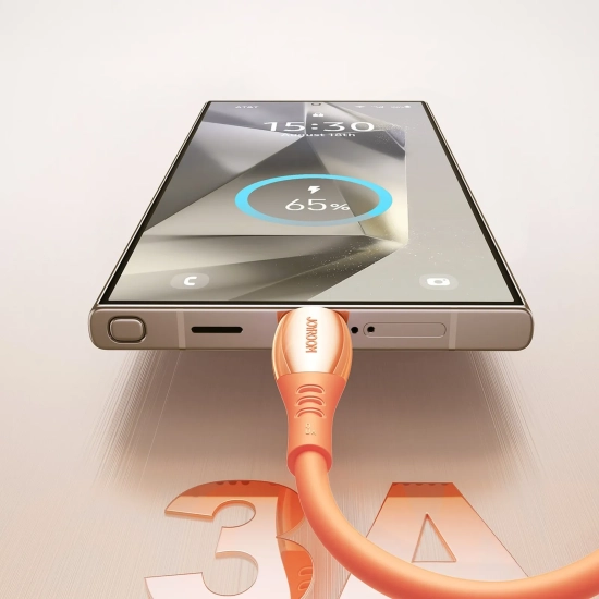 JOYROOM Kabel przewód USB-A - USB-C Vibrant Series 3A 1.2m - pomarańczowy
