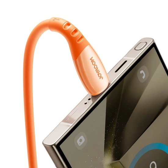 JOYROOM Kabel przewód USB-A - USB-C Vibrant Series 3A 1.2m - pomarańczowy