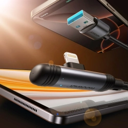 JOYROOM Kabel przewód kątowy USB-A iPhone Lightning 3A 1.2m - czarny
