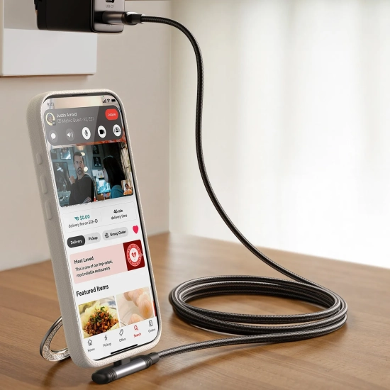 JOYROOM Kabel przewód kątowy USB-C 60W 1.2m - czarny