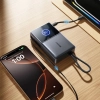 JOYROOM Powerbank 10000mAh 22.5W ze zwijanym kablem USB-C - czarny