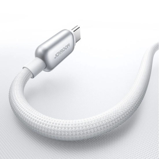 JOYROOM Kabel przewód w oplocie USB-C 100W 1.2m - biały